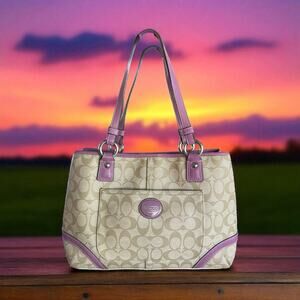 Coach Tan and Pink Crossbody Bag